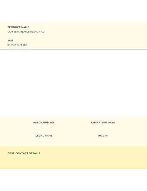 Camiseta beagle blanca t.l