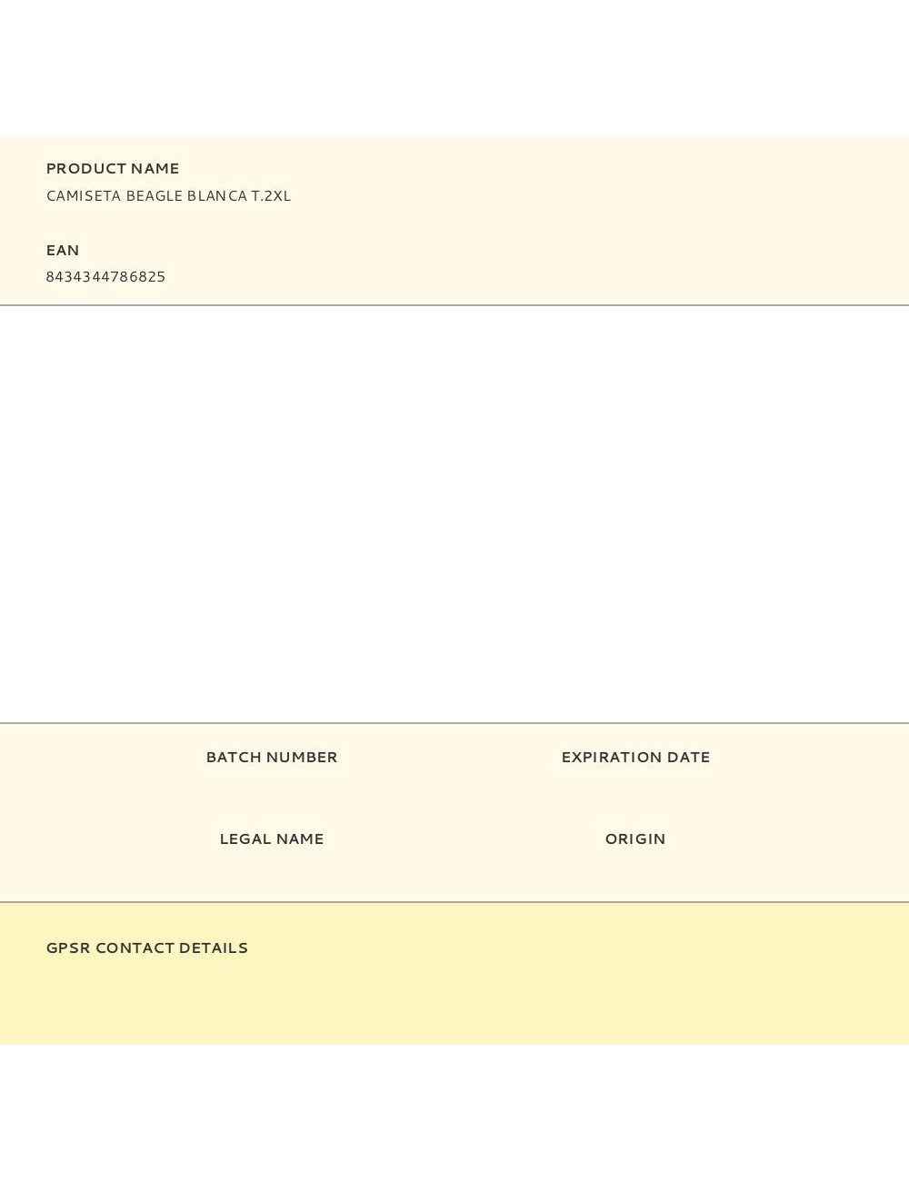 Camiseta beagle blanca t.2xl