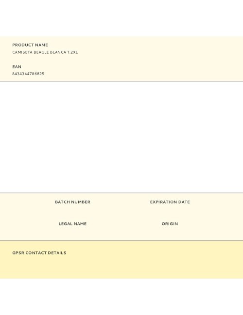 Camiseta beagle blanca t.2xl