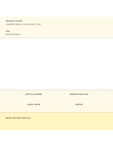 Camiseta beagle verde oasis t.2xl