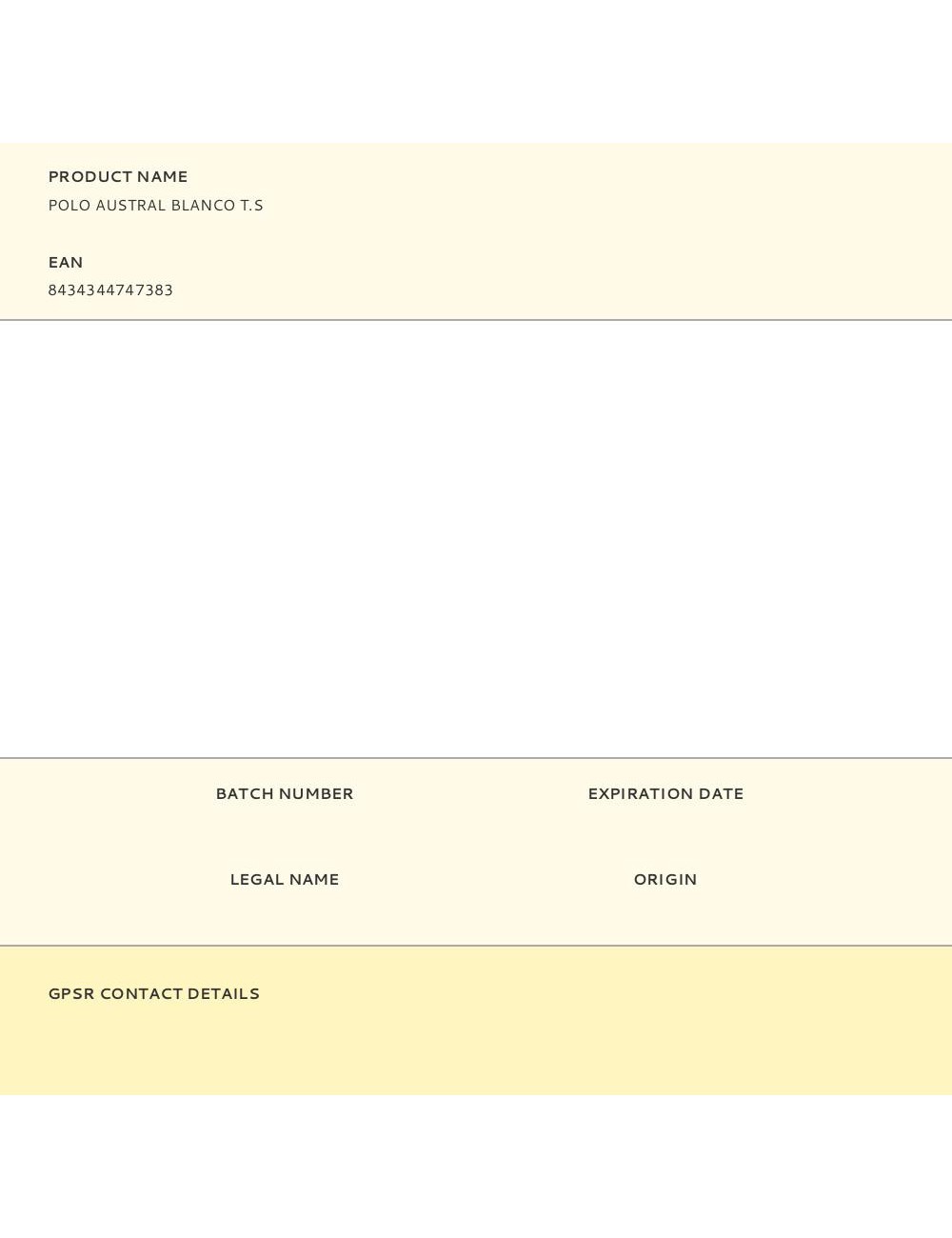 Polo austral blanco t.s