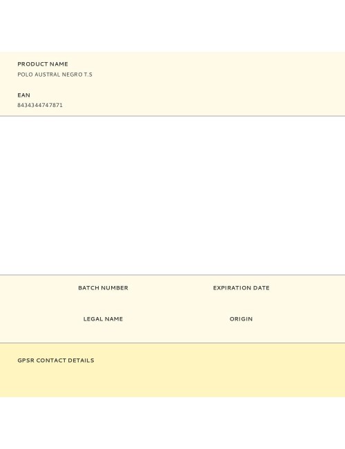 Polo austral negro t.s