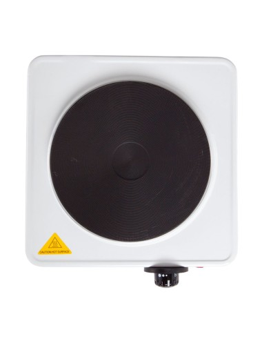 Cocina eléctrica un quemador 1500 w blanca, 25 x 28 x 7 cm