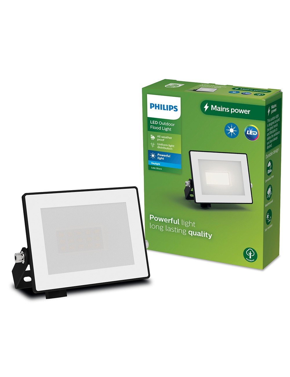 Foco proyector lois 10 w 5000 k 950 lm negro