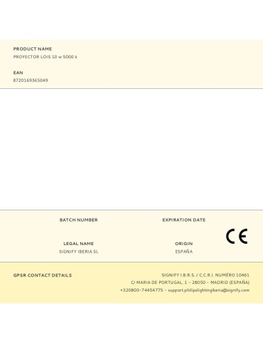 Foco proyector lois 10 w 5000 k 950 lm negro