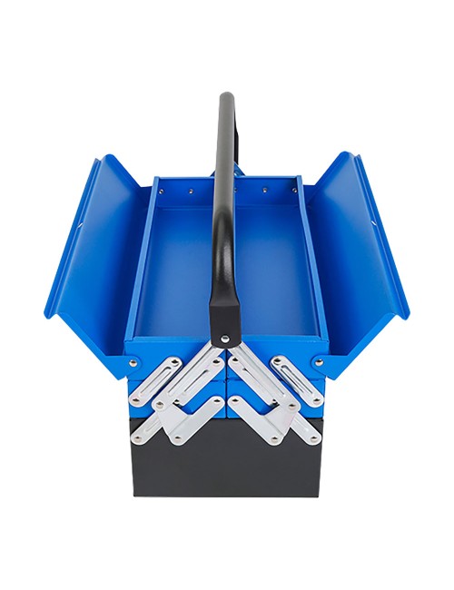 Caja de herramientas metálica, 5 compartimentos, 41,5 × 20 × 20 cm
