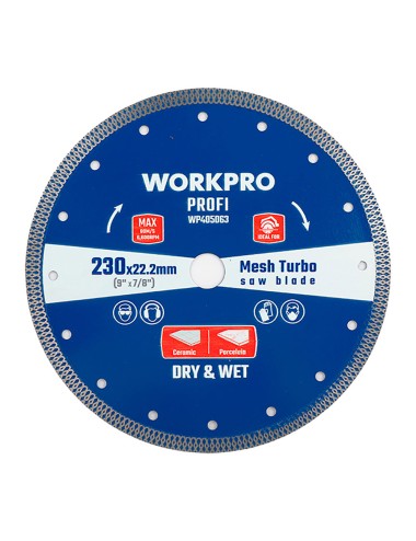 Disco de corte, diamante, diente continuo, profi, ø125 x 22,2 x 10 mm