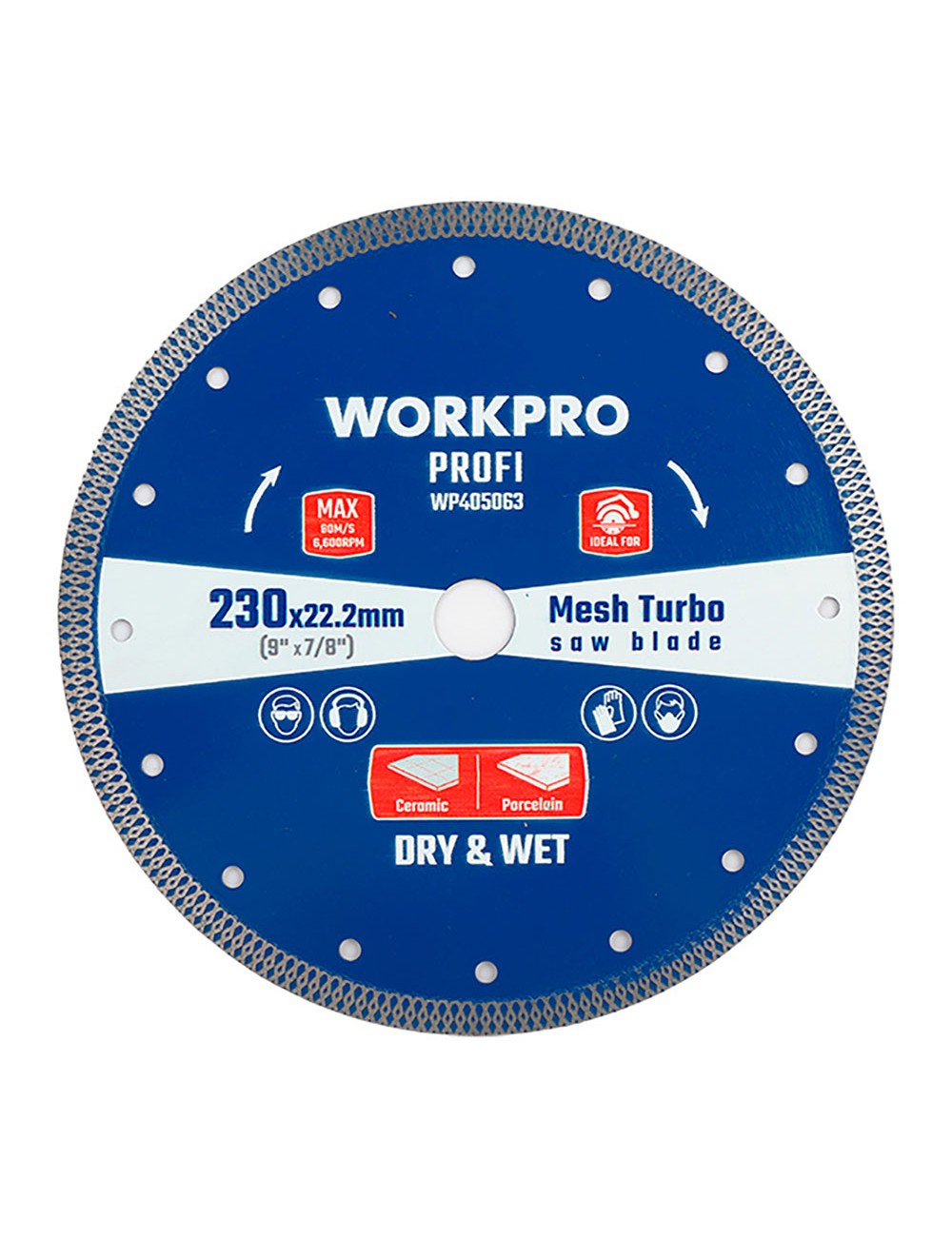 Disco de corte, diamante, diente continuo, profi, ø125 x 22,2 x 10 mm
