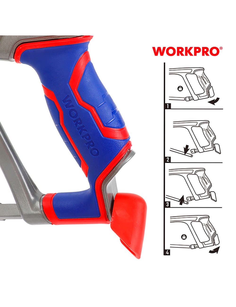 Sierra de arco para metales, 24 tpi, 300 x 12 mm