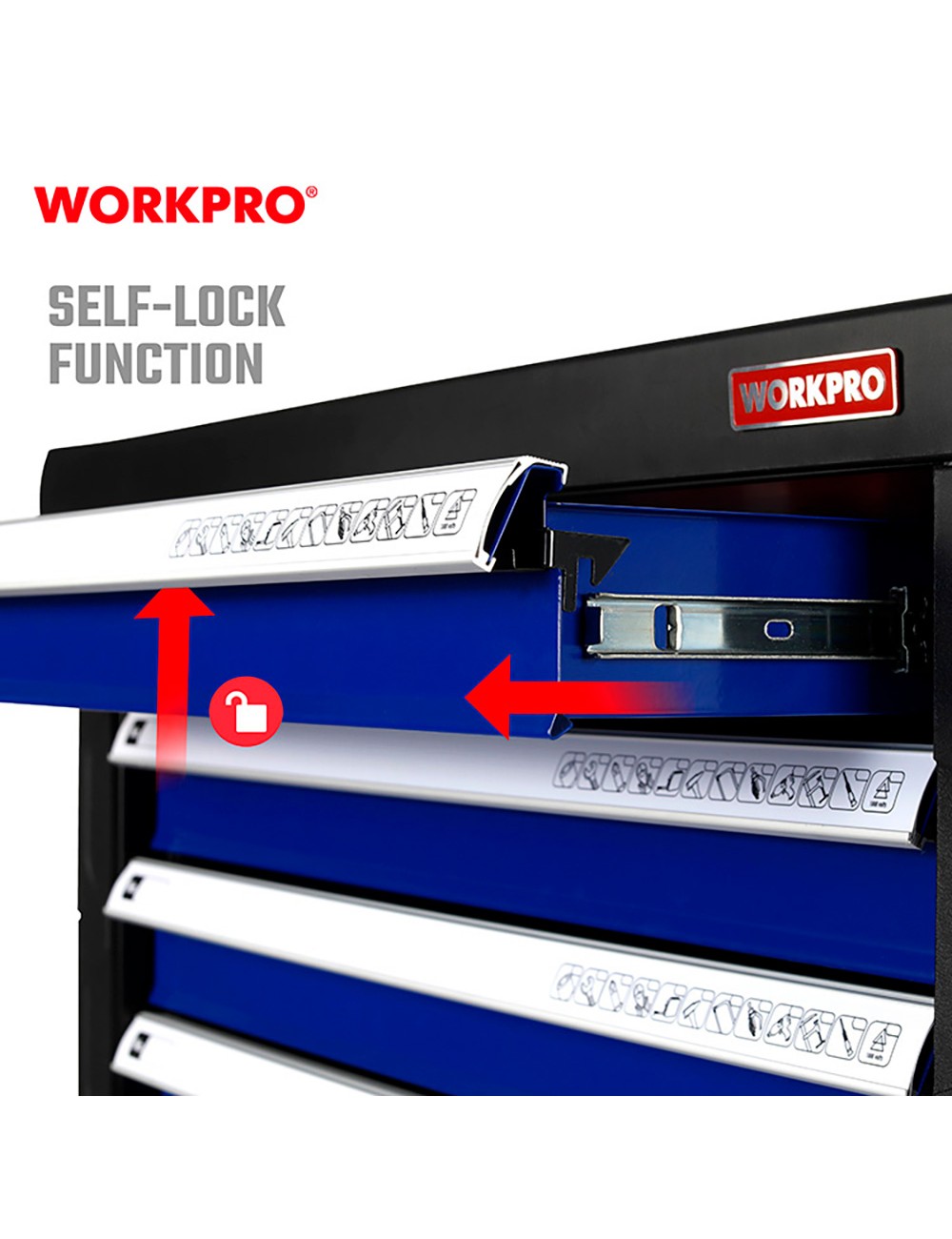 Carro herramientas, 7 cajones (herramienta no incluida), 77 x 47 x 97 cm