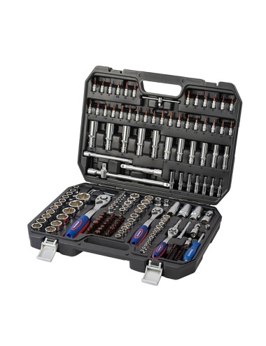 Juego herramientas, mecánico, 1/4"+ 3/8"+ 1/2", 172 piezas