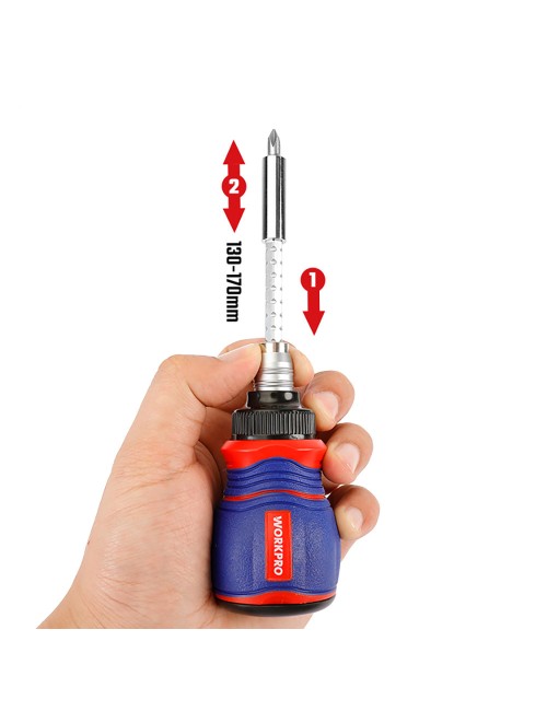 Destornillador de carraca, juego de 11 piezas