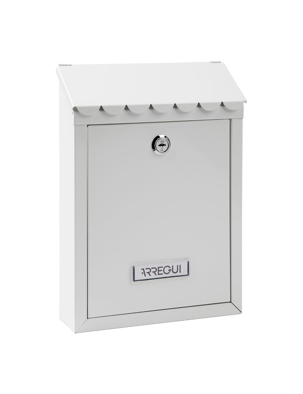 Buzón individual exterior, pequeño, civic, acero, blanco, 21,6 x 8 x 30 cm