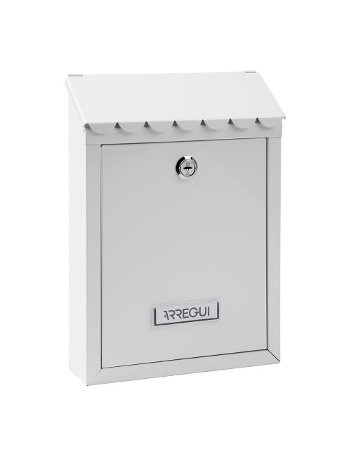 Buzón individual exterior, pequeño, civic, acero, blanco, 21,6 x 8 x 30 cm