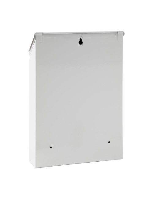 Buzón individual exterior, pequeño, civic, acero, blanco, 21,6 x 8 x 30 cm