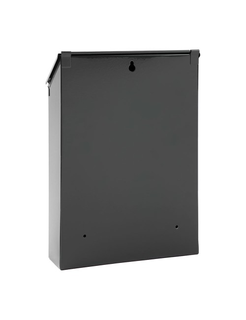 Buzón individual exterior, pequeño, civic, acero, negro, 21,6 x 8 x 30 cm