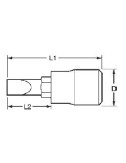 VASO PUNTA PLANA 1\4" 7 M141407-C
