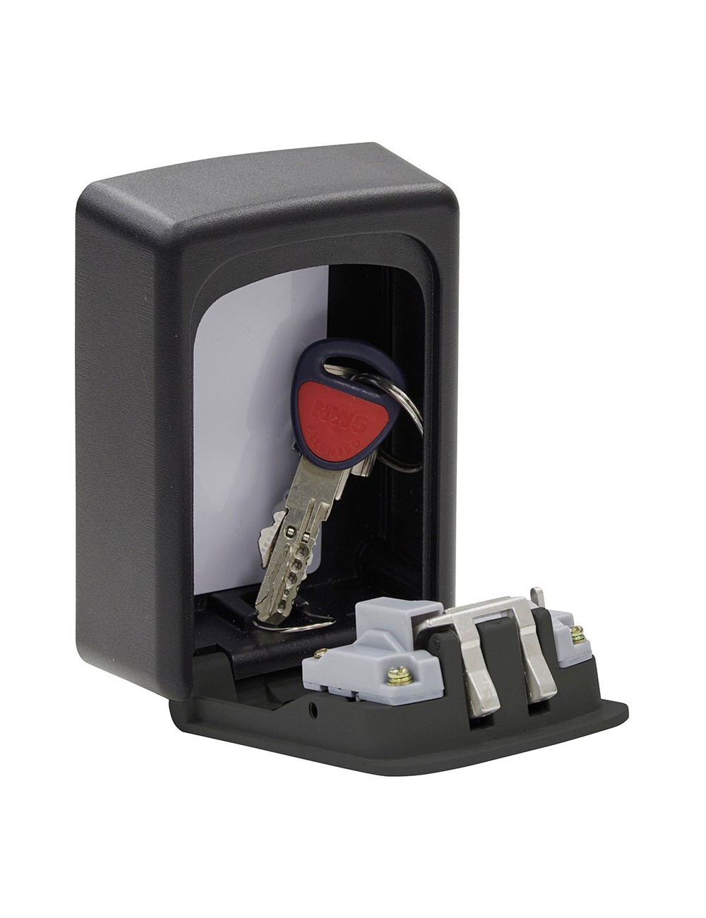 Guarda llaves combinación keeper, aluminio, negro, 90 x 40 x 121 mm