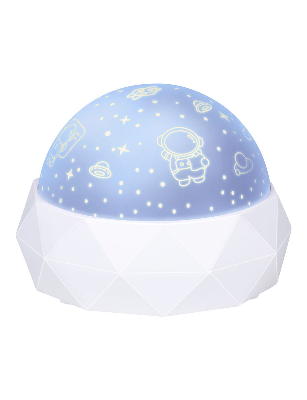 Luz nocturna decorativa led proyección espacial 11,5 x 11,5 x 9 cm