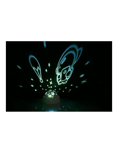 Luz nocturna decorativa led proyección espacial 11,5 x 11,5 x 9 cm