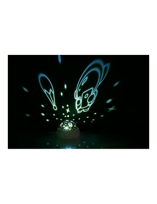 Luz nocturna decorativa led proyección espacial 11,5 x 11,5 x 9 cm