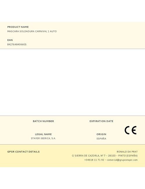 Pantalla de soldadura carnival auto