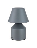 Lámpara metálica led 3cct de mesa recargable 2 w 200 lm, gris, ø110 x 163 mm
