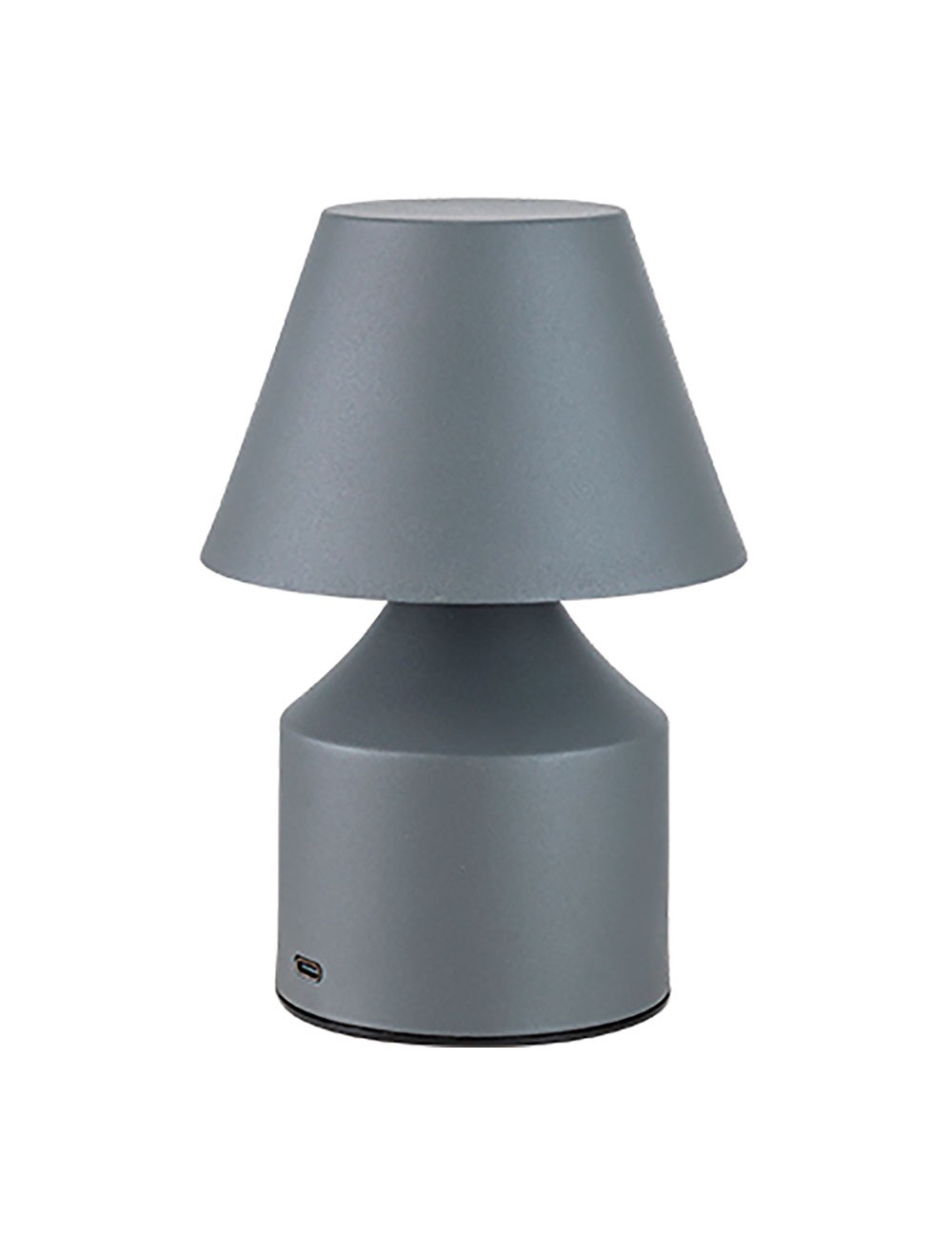 Lámpara metálica led 3cct de mesa recargable 2 w 200 lm, gris, ø110 x 163 mm