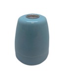 Portalámparas cerámico vintage e27 4 a 100 w 250 v~ azul, ø47 x 59 mm