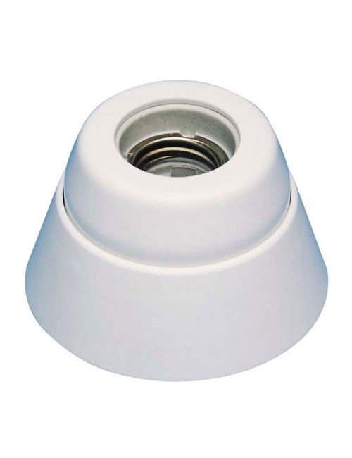 Portalámparas superficie recto interior e27 4 a 250 v~ porcelana blanco