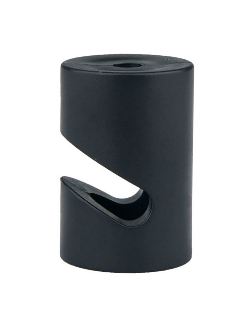 Sujetacables de plástico, cilíndrico, en v, negro, 5 uds