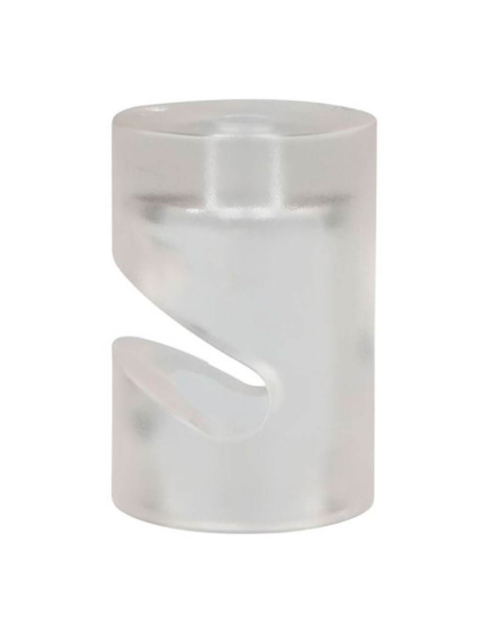 Sujetacables de plástico, cilíndrico en v, transparente, 5 uds