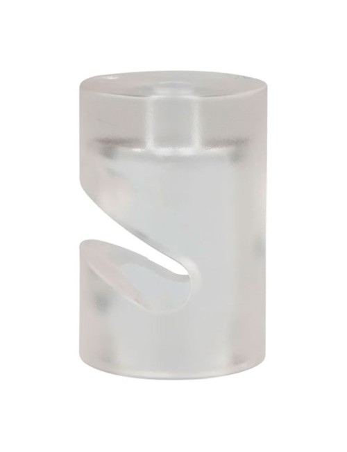 Sujetacables de plástico, cilíndrico en v, transparente, 5 uds