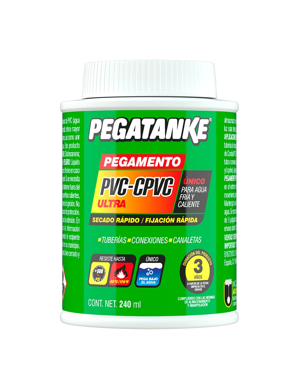 Pegamento tuberías pvc - cpvc, 240 ml