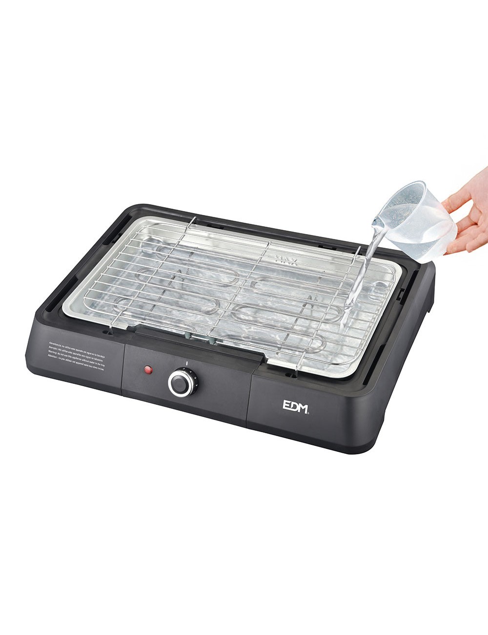 Barbacoa eléctrica negra, 2200 w