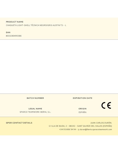 Chaqueta light-shell tech técnica, negra/gris, austin, t3 - l