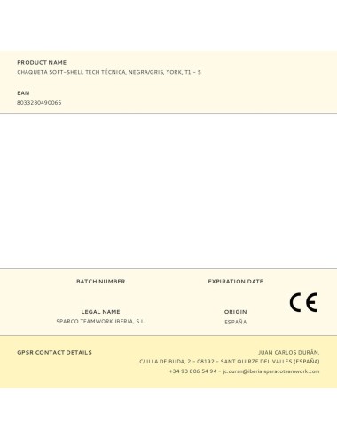 Chaqueta soft-shell tech técnica, negra/gris, york, t1 - s