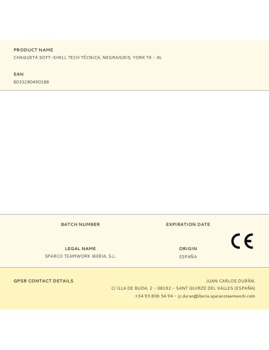 Chaqueta soft-shell tech técnica, negra/gris, york t4 - xl