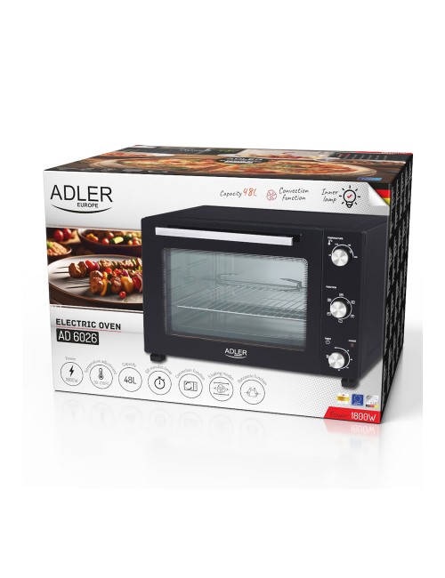 Horno eléctrico ad 6026 1800 w 48 l