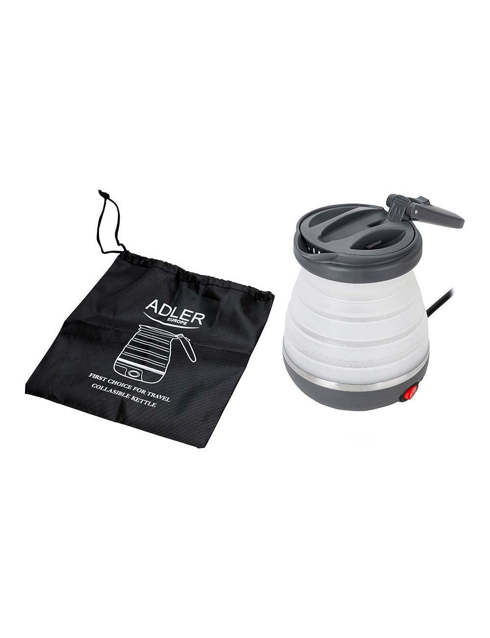 Hervidor portátil plegable de silicona ad 1279, 750 w, 0,6 l