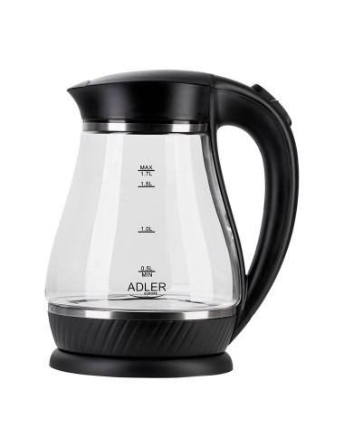 Hervidor de agua de cristal ad 1274 2200 w 1,7 l