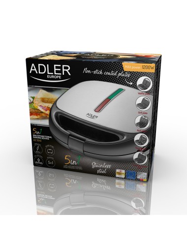 Sandwichera multifunción 5 en 1 ad 3040 1200 w