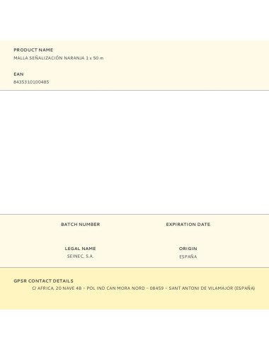 Malla señalización naranja 1 x 50 m