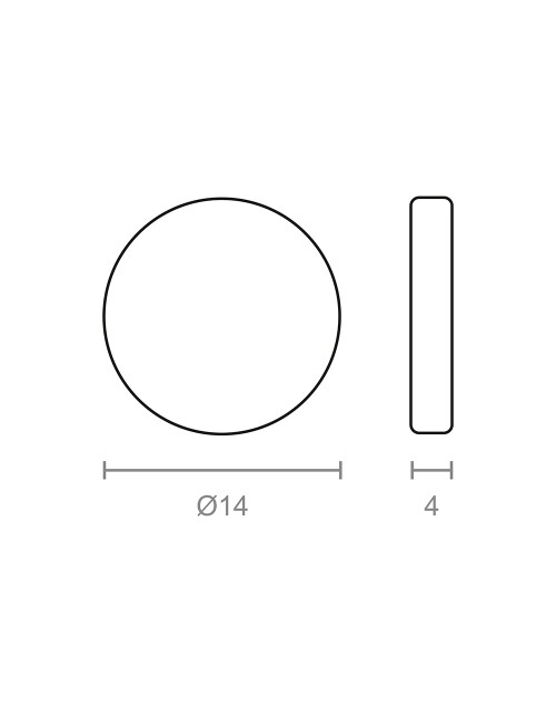 Imán neodimio disco im28 níquel ø14 x 4 mm