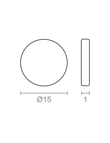 Imán neodimio disco im28 níquel ø15 x 1 mm