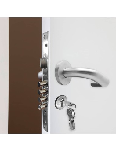 Cerradura embutir c/c cre13 50/85 mm níquel satinado