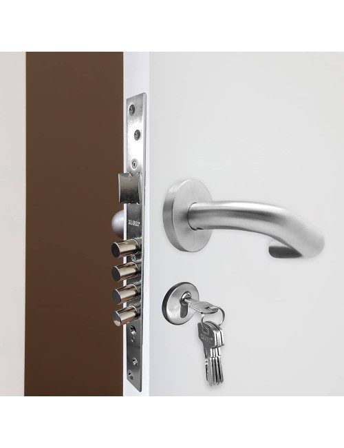 Cerradura embutir c/c cre13 50/85 mm níquel satinado