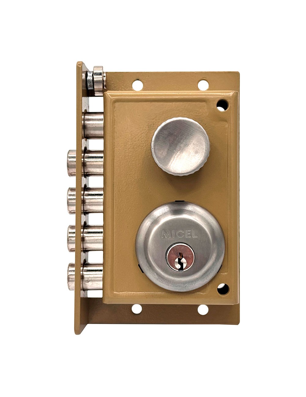 Cerradura sobreponer crs01 derecha, pintado oro