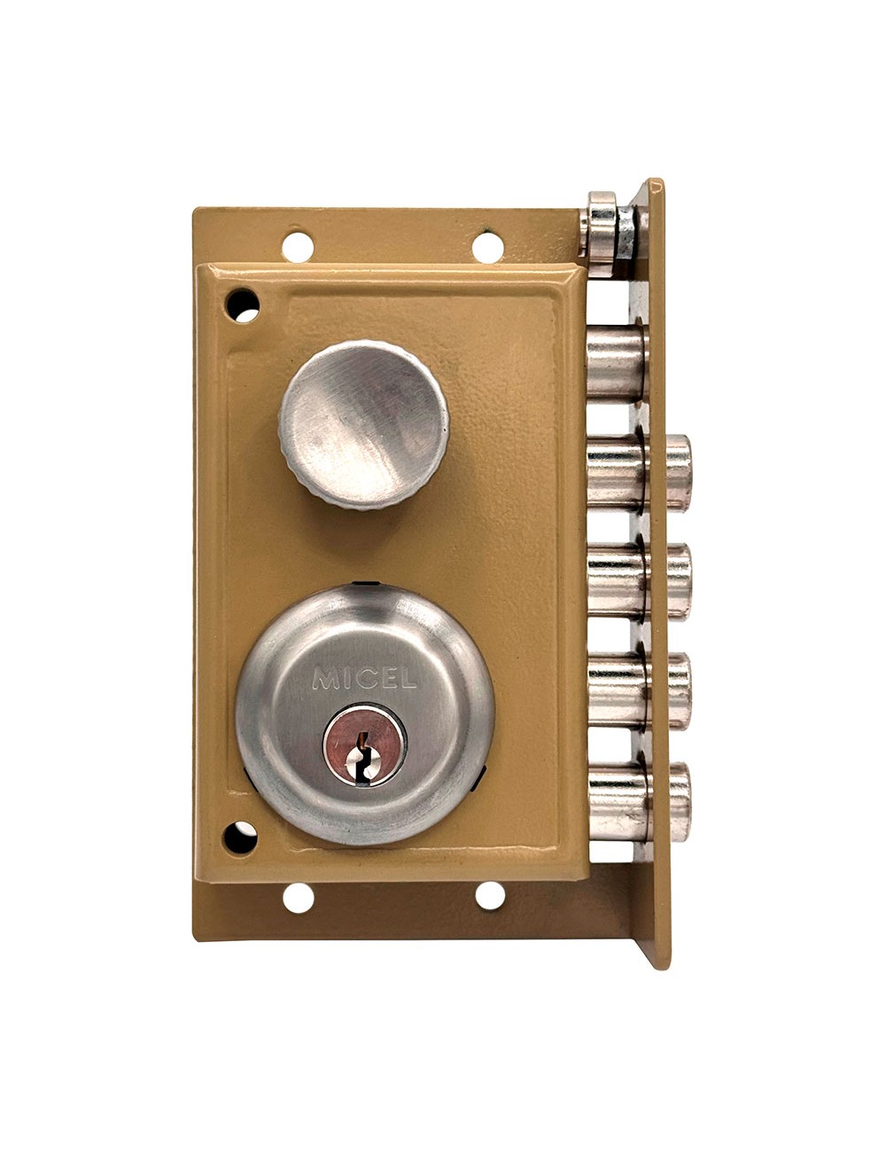 Cerradura sobreponer crs01 izquierda pintado oro