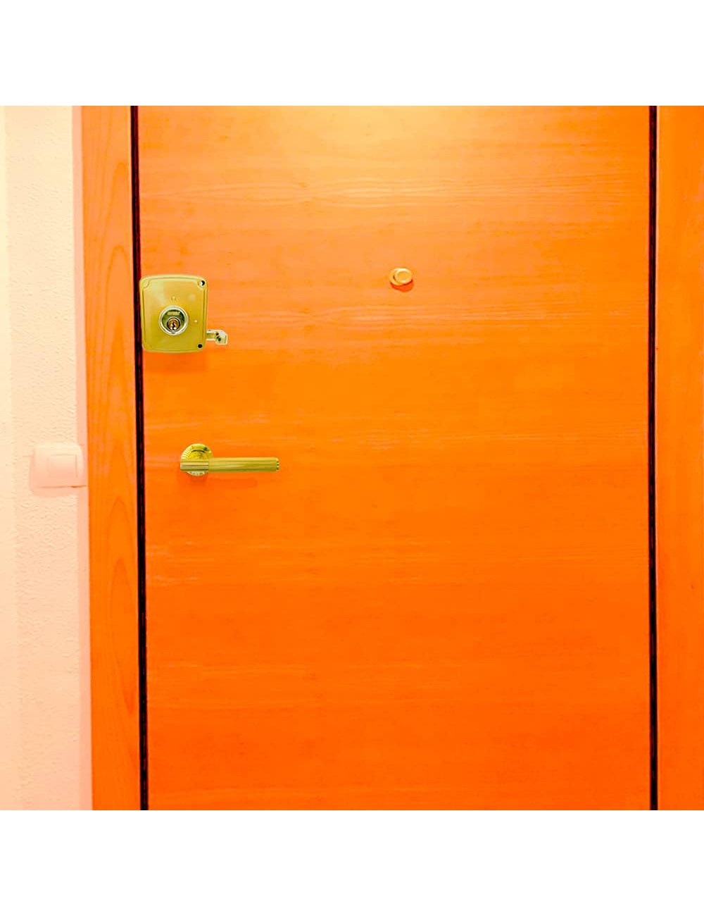 Cerradura sobreponer crs02 derecha 40 x 80 mm pintado oro